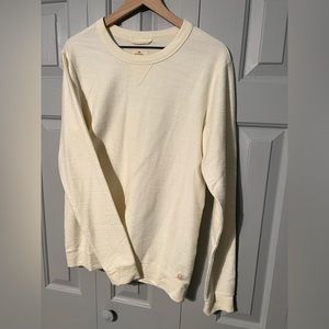 Marine Layer Men’s size Small Textured Cream Crewneck Sweatshirt